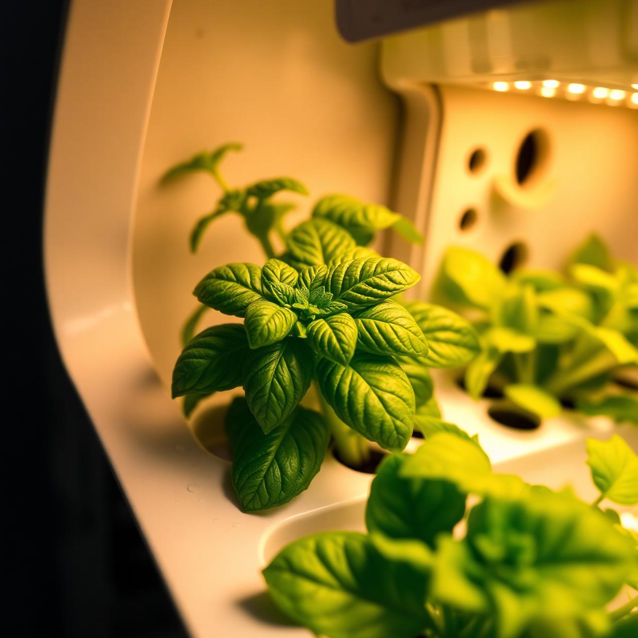 Plantas frescas crescendo na FLÔ